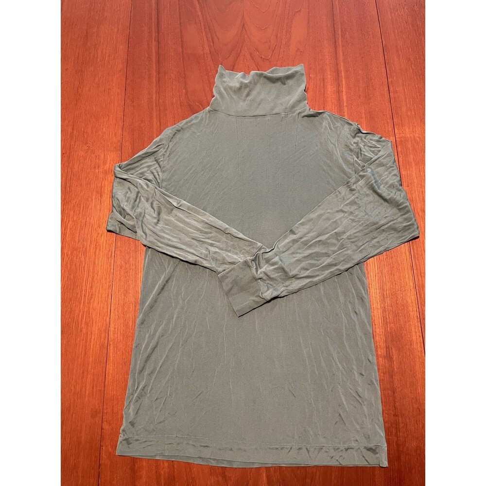 Vintage 80s L.L. Bean 100% Silk Womens M Base layer Turtleneck Shirt Gorpcore